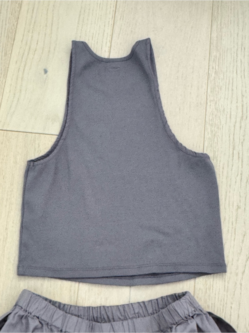 Free People Gray Blue Crop Tank & Mini Skirt Matching Set XS - Picture 7 of 8